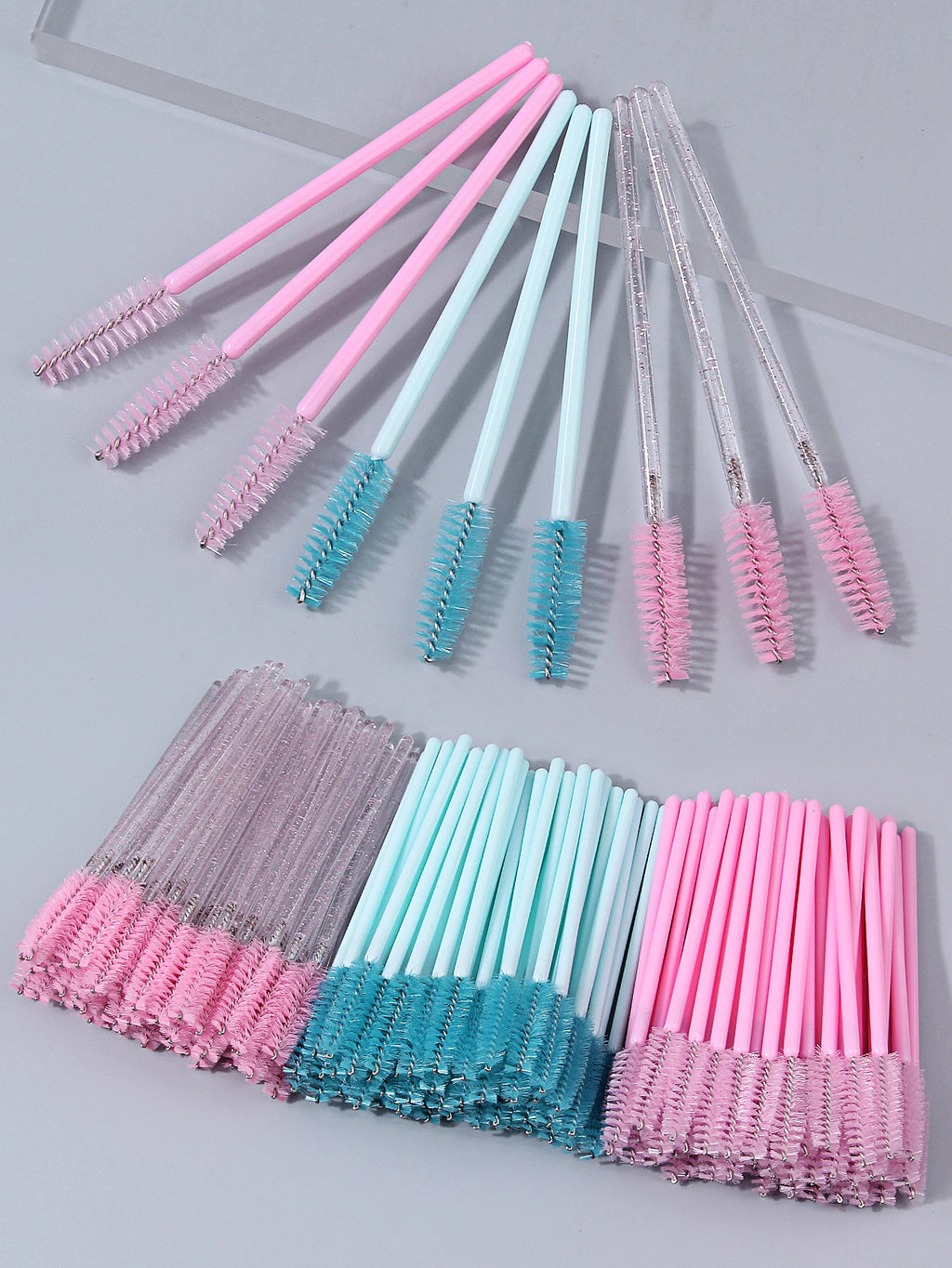 50/150Pcs Disposable Mascara Wands Spoolies – Crystal Handle Mascara Wand Spoolies Nixie