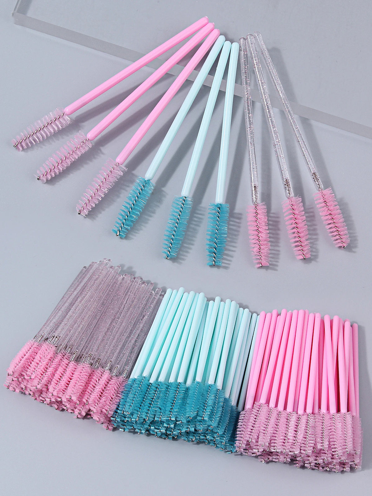 50/150Pcs Disposable Mascara Wands Spoolies – Crystal Handle Mascara Wand Spoolies Nixie