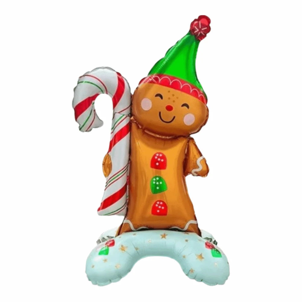 Large Standing Christmas Foil Balloons – Santa & Snowman