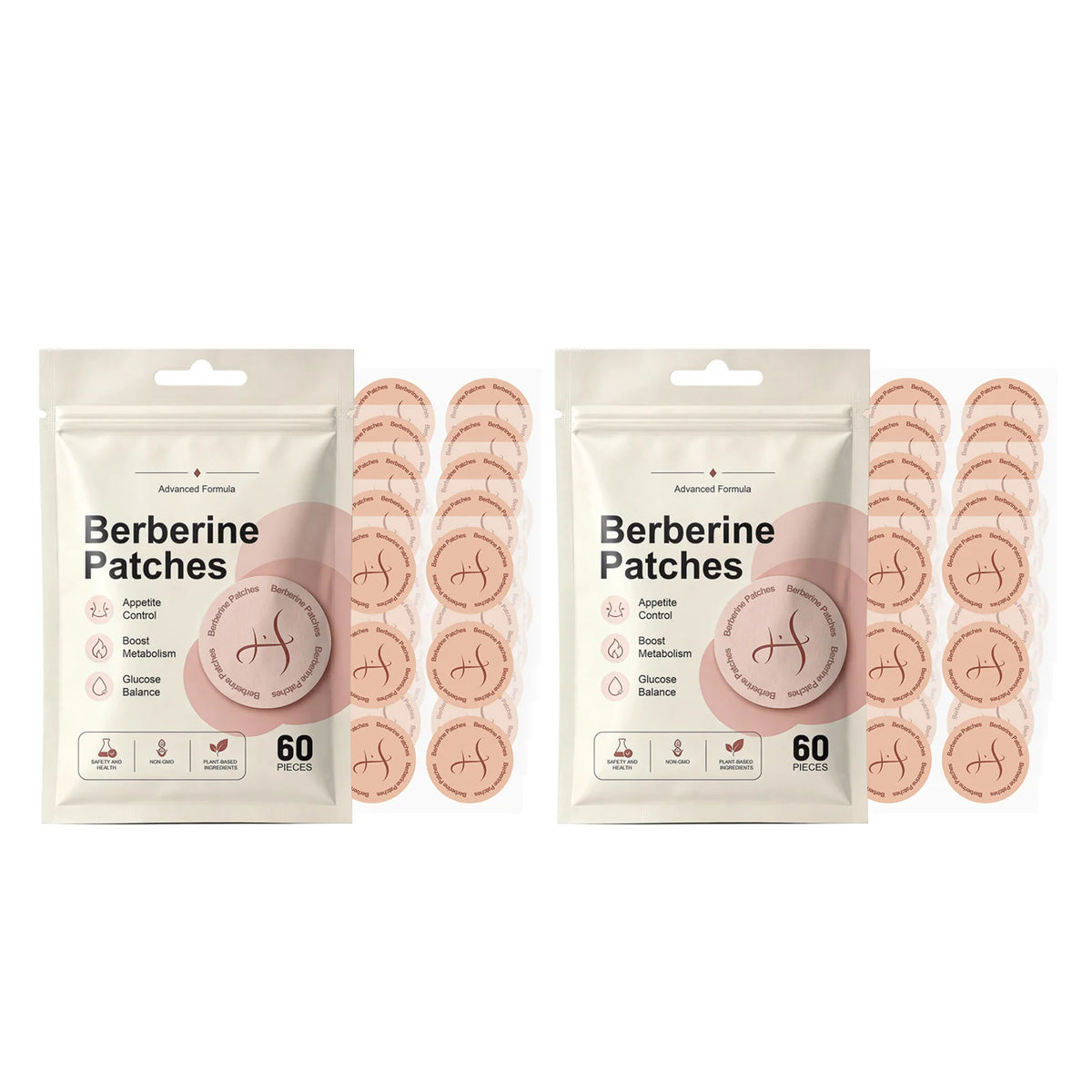 60Pcs Berberine Patches – Body Contour & Energy Support Wellness Body Patch Nixie 120pcs