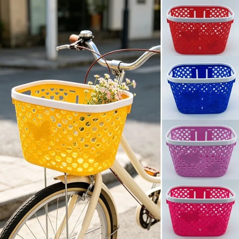 Kids Bicycle Front Basket | Plastic, Universal 12-20 Inch, 7 Colors Kids Bicycle Basket Nixie