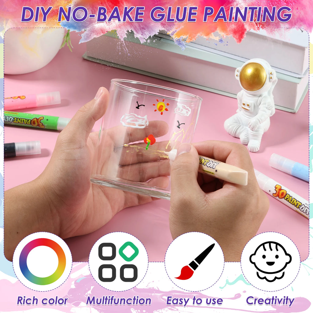 Kids Window Paint Art Kit – DIY Suncatcher Pendants Set Kids DIY Craft Kit Nixie