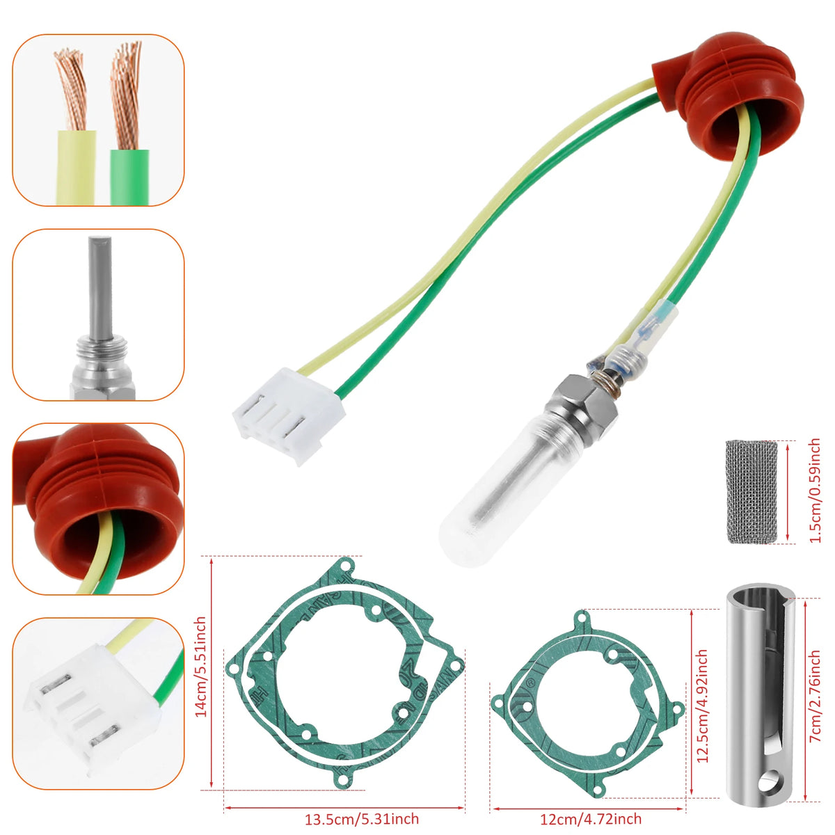 12V Glow Plug Repair Kit for 2KW 5KW 8KW Diesel Parking Heater Heater Repair Kit Nixie