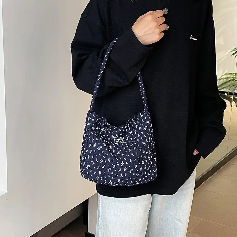 Floral Canvas Tote Bag for Women – Large Shoulder Handbag Canvas Shoulder Tote Nixie