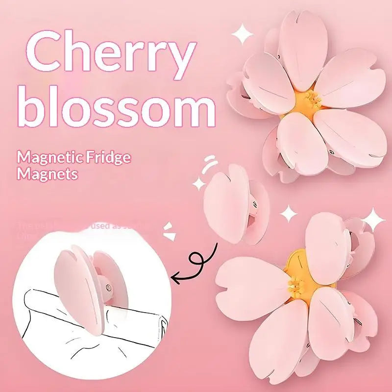 Cherry Blossom Magnetic Fridge Seal Clip | Snack Bag Clip Magnetic Seal Clip Nixie
