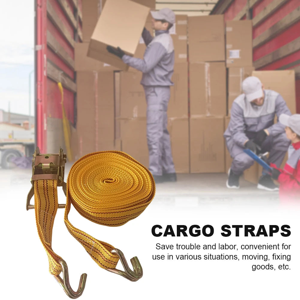 Double Hook Ratchet Cargo Straps – Heavy-Duty Tie Down 3–10m Ratchet Cargo Straps Nixie
