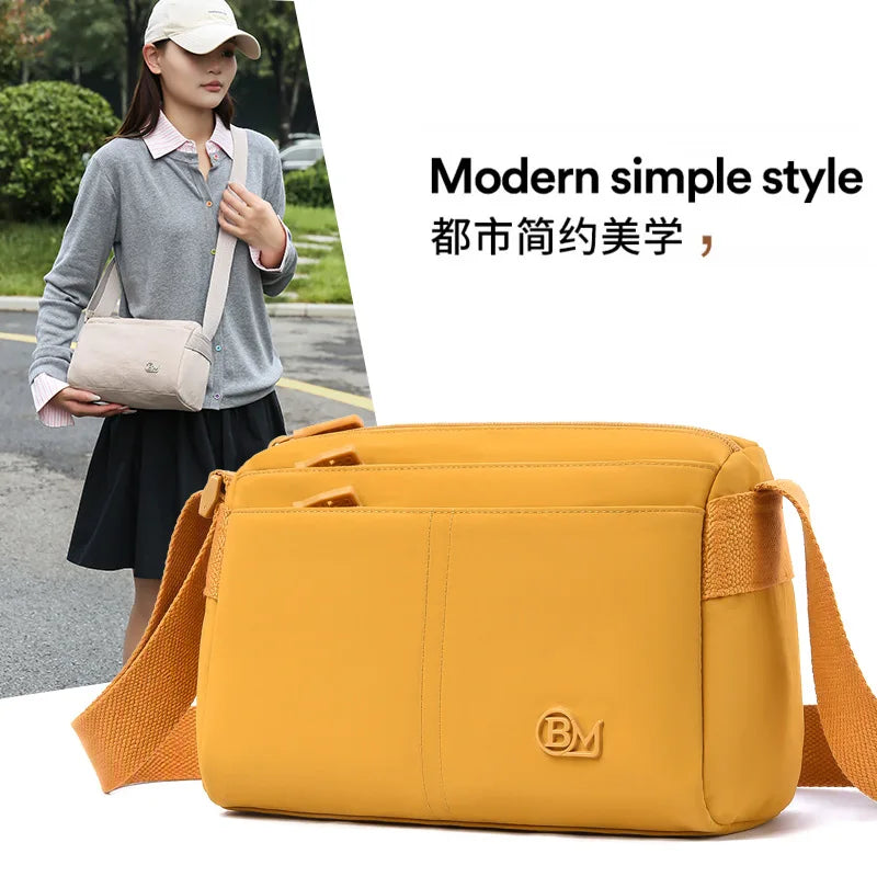Nixie Minimalist Large Capacity Waterproof Nylon Crossbody Bag