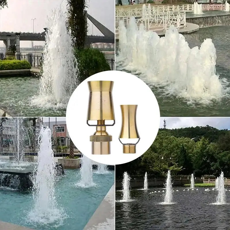 Brass Cedar Tower Ice Fountain Nozzle – Pool Water Feature Fountain Nozzle Nixie