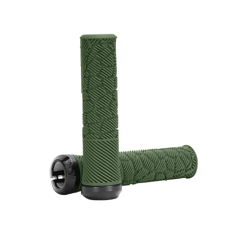 ENLEE TPE MTB Lock-On Handlebar Grips – Anti-Slip Bike Grips MTB Handlebar Grips Nixie Green