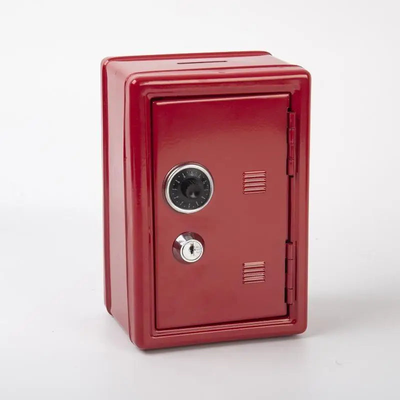 Mini Metal Safe Piggy Bank with Lock – Secure Cash Storage Box Metal Piggy Bank Nixie A4