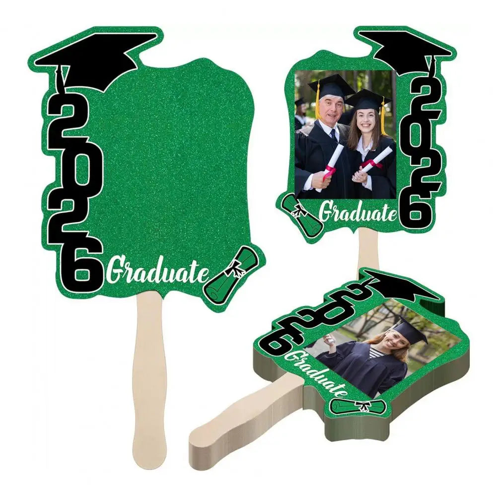 2026 Wooden Graduation Photo Props – Glitter Party Keepsake Graduation Photo Prop Nixie
