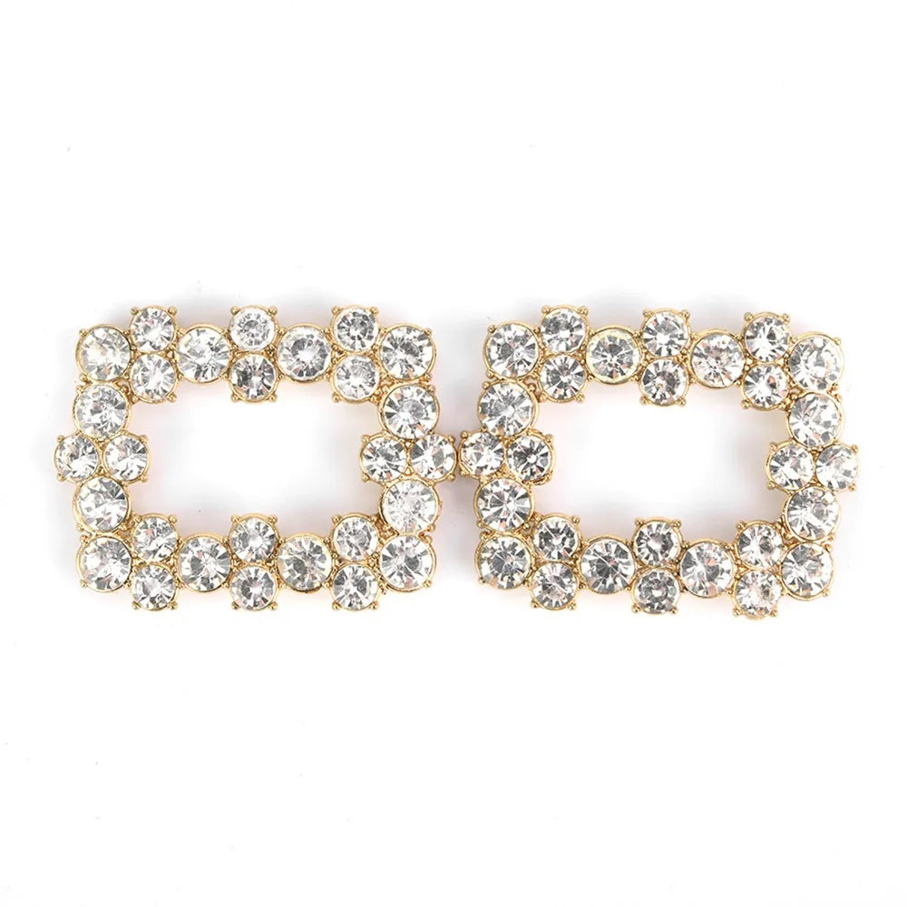 Crystal Rhinestone Shoe Clips – Removable Buckle Charm (2pcs)