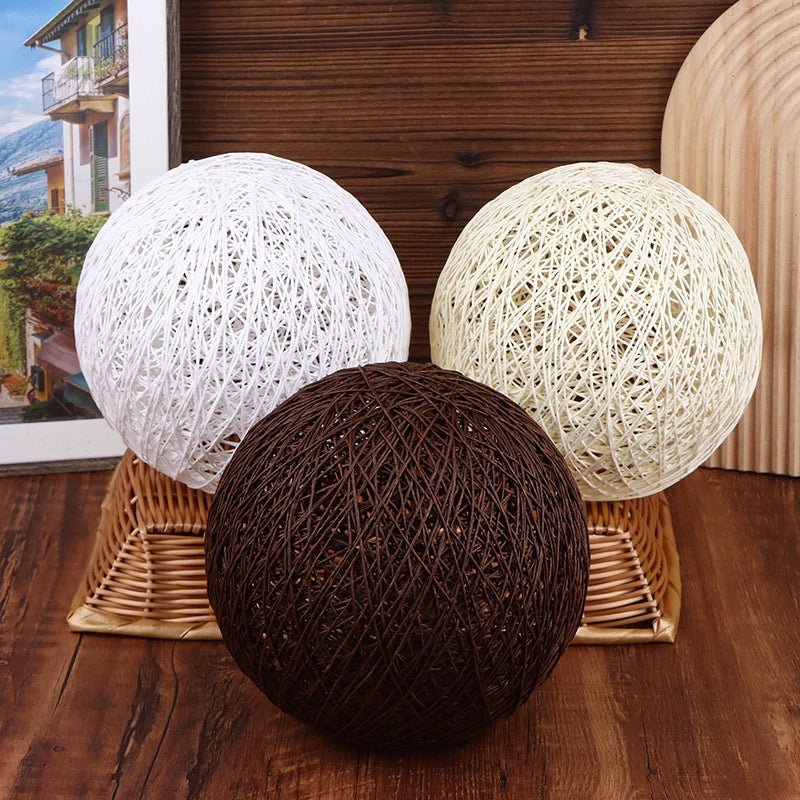 Round Hand-Woven Rattan Pendant Lampshade 20cm | Boho Décor Pendant Lampshade Nixie