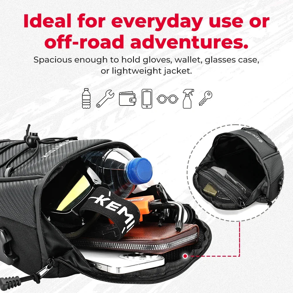 KEMITOUR Waterproof Motorcycle Tail Bag | PVC Rear Seat Bag Motorcycle Tail Bag Nixie