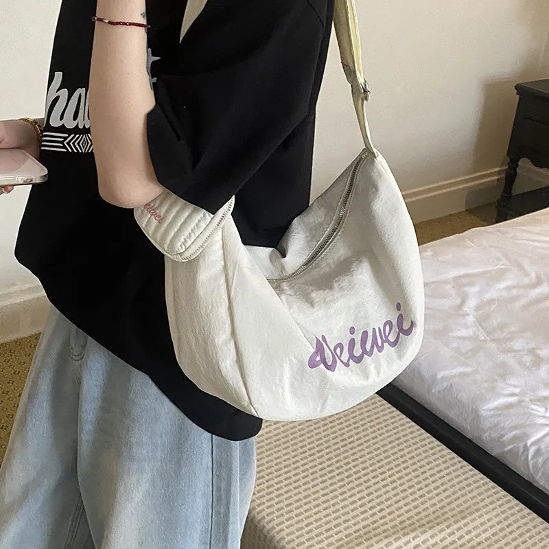 Korean Minimalist Large Capacity Nylon Tote Shoulder Bag