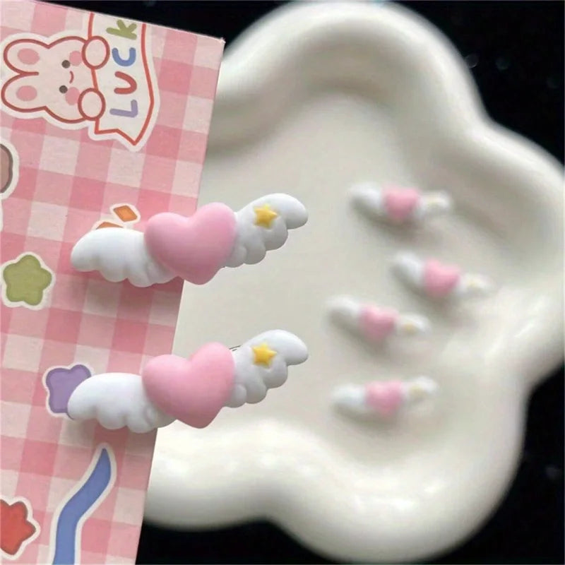 2 PCS Cat & Dog Love Wings Hair Clips – Party Accessories Hair Clips Nixie