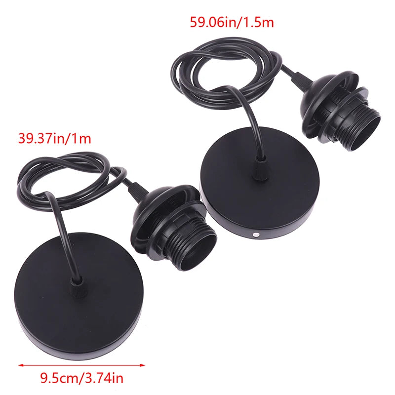 Retro E27 Pendant Lamp Holder Socket with Hanging Wire 1m/1.5m