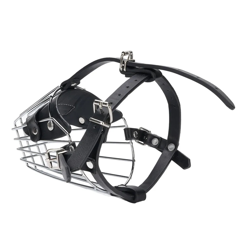 Iron Frame Large Dog Muzzle – Breathable & Adjustable Dog Muzzle Nixie