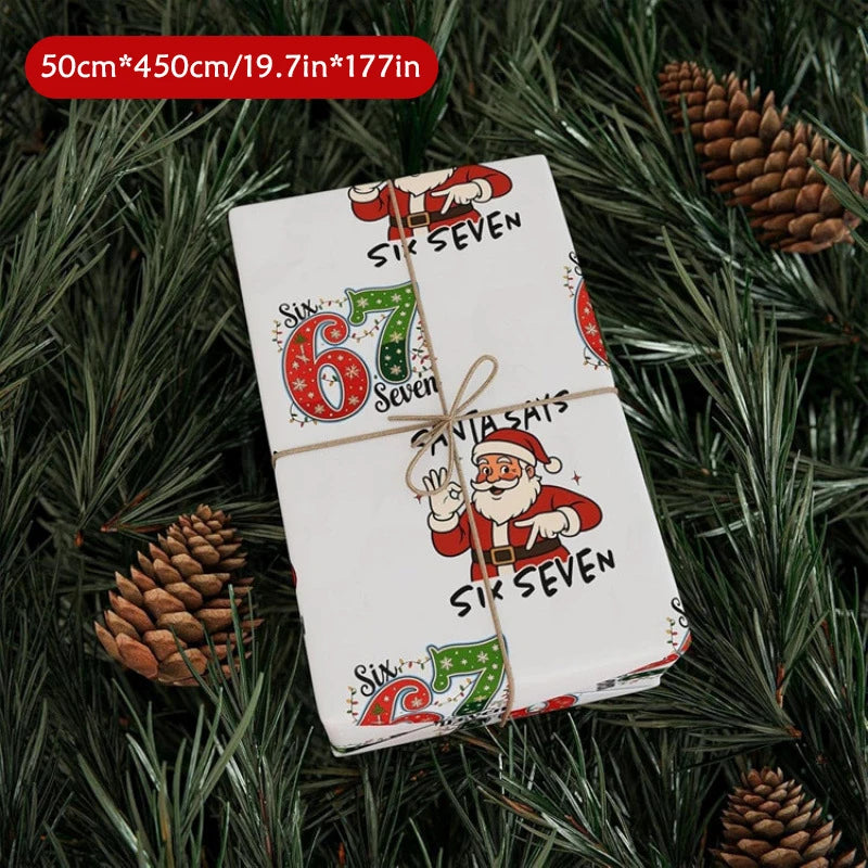 Kids' Christmas Wrapping Paper – Fun Santa Print Gift Wrap Christmas Wrapping Paper Nixie I