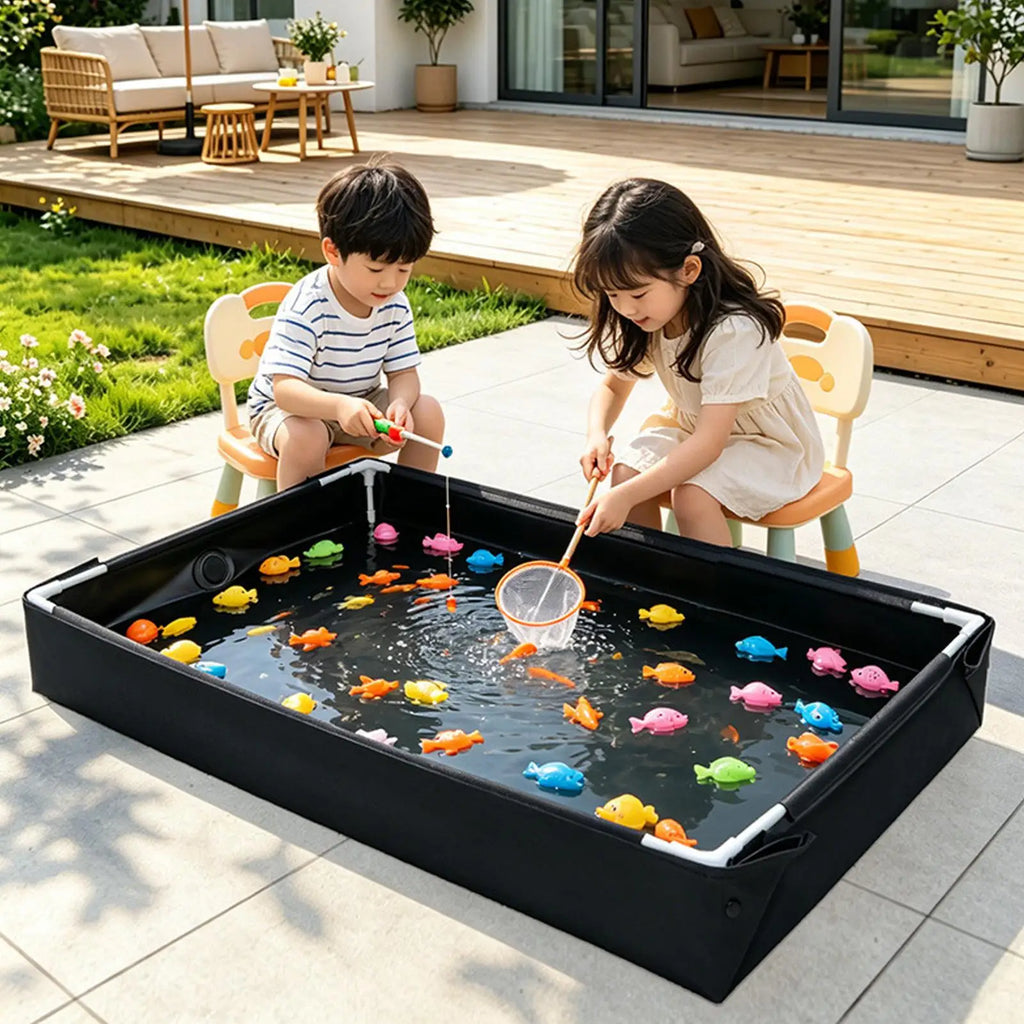 Portable Foldable Sandbox & Water Play Pool with Drain Pipe Foldable Sandbox Pool Nixie