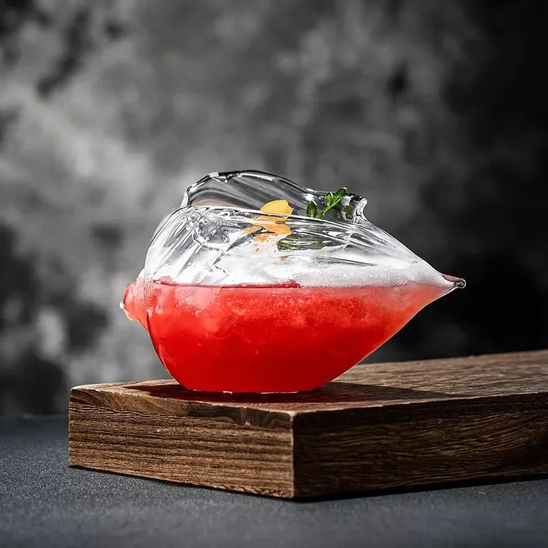 Handmade Carved Conch Shell Cocktail Glass Cup | Bar & Party Cocktail Glass Nixie