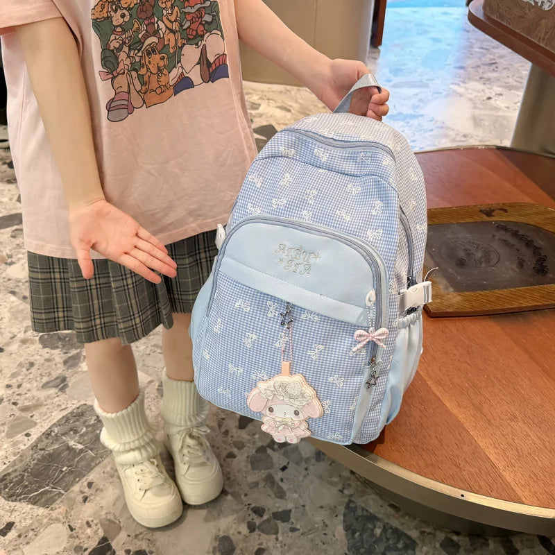 Teen Girls Bowknot Backpack – Lightweight Aesthetic School Bag Girls Fashion Backpack Nixie