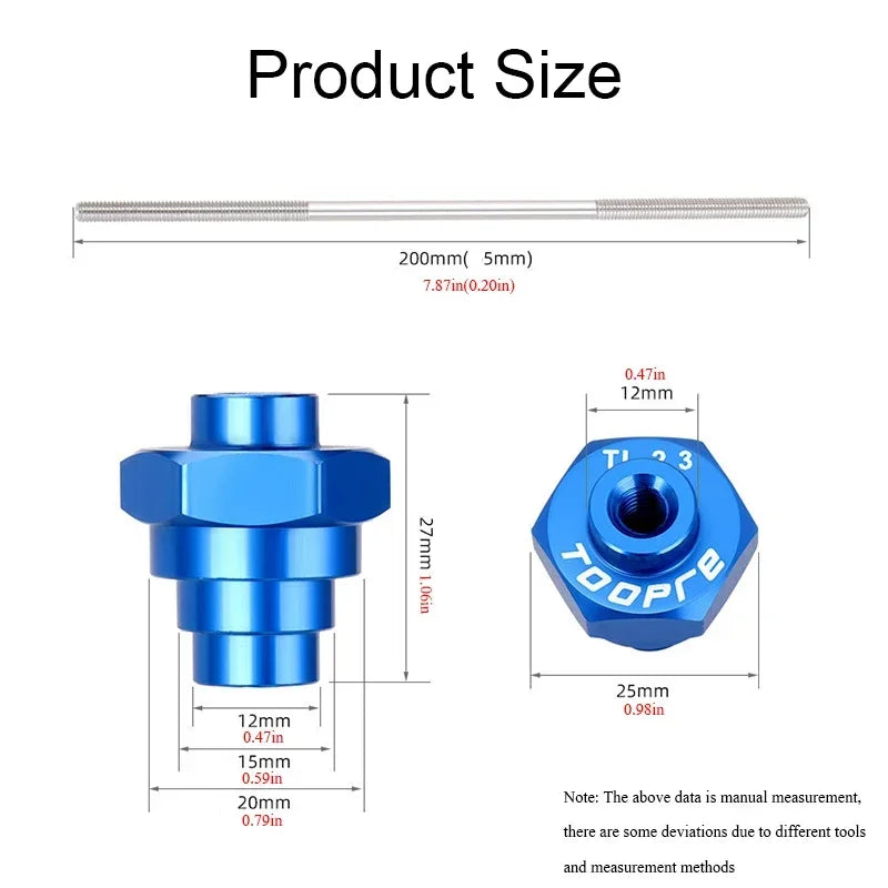 TOOPRE Thru Axle Adaptor Wheel Truing Stand 12/15/20mm MTB Wheel Truing Tool Nixie