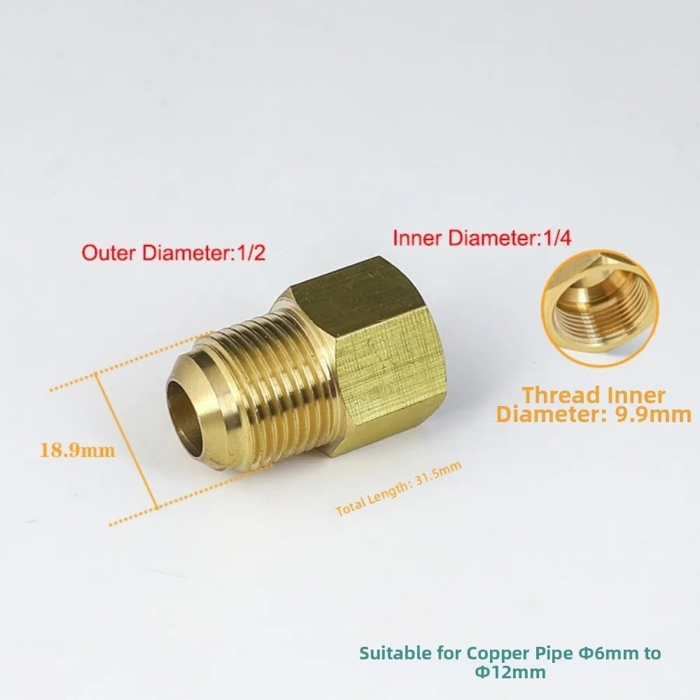 45-Degree SAE Brass Flare Fitting Female to Male 1/4–3/4 Inch Brass Pipe Fitting Nixie 1-4 To 1-2 Inch