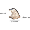 Handmade Purple Clay Crocodile Tea Pet Ornament | Tea Decor Tea Pet Figurine Nixie onesize
