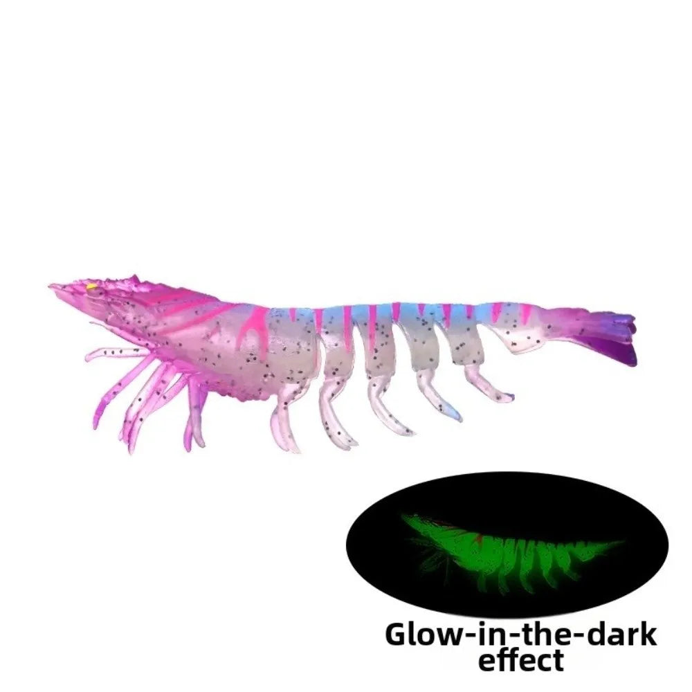 9.5cm Soft Shrimp Fishing Lure – Hookless Multi-Joint Prawn Bait