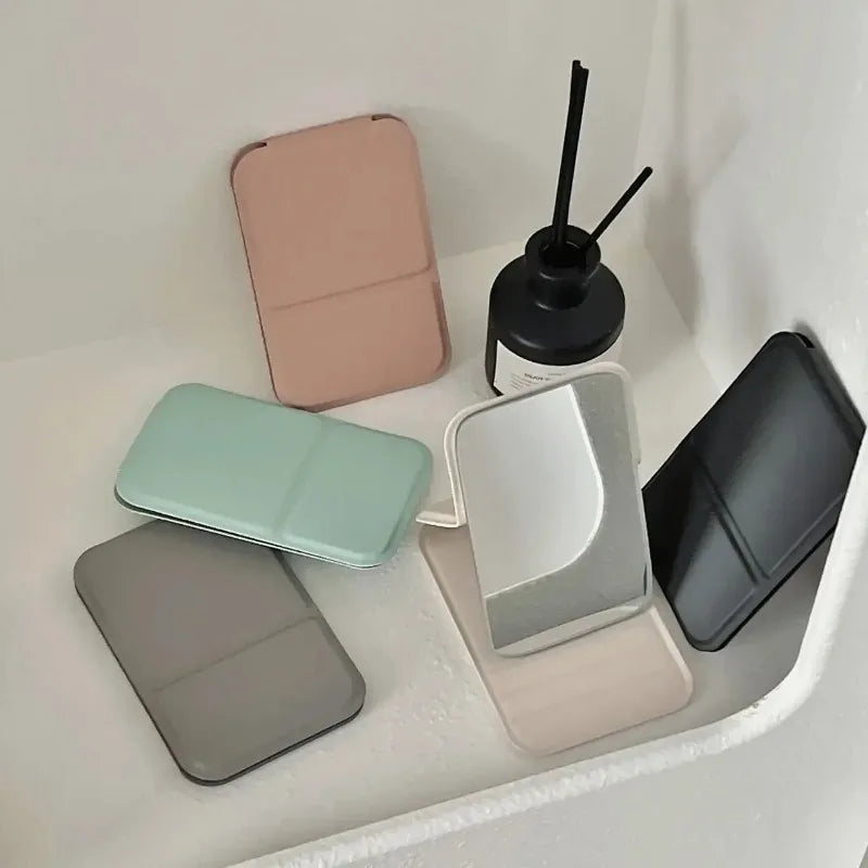 Foldable PU Leather Compact Pocket Makeup Mirror | Nixie