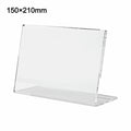 A4/A5 Clear Acrylic L-Type Table Sign Holder – Double Sided