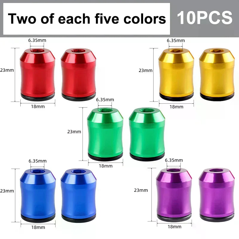 Magnetic Screwdriver Bit Ring 6.35mm Aluminum Alloy Magnetizer Screwdriver Bit Accessory Nixie