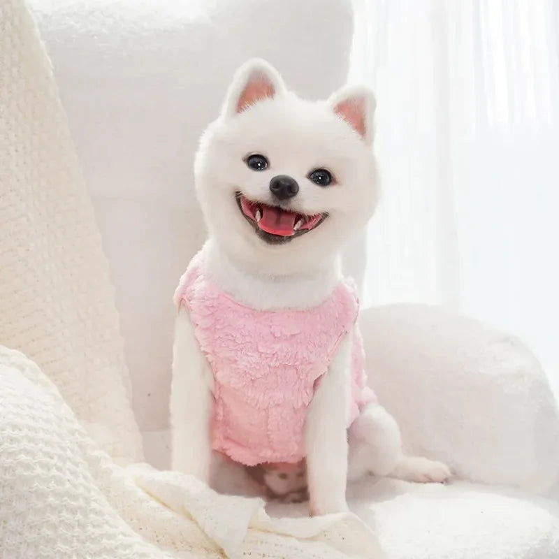 Warm Fleece Jacket Vest for Small Dogs & Cats – Winter Coat
