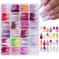 288 Pcs Press On Nails – Colorful Mixed Oval & Square Full Cover Tips Press On Nails Nixie 288pcs