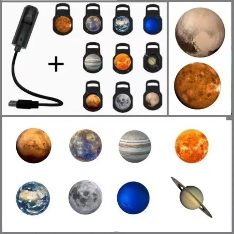LED Moon Earth & Constellation USB Projector Night Light LED Projector Night Light Nixie