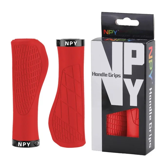 Lock-On MTB Handlebar Grips Anti-Slip Rubber BMX Bike Grips Bike Handlebar Grips Nixie RED
