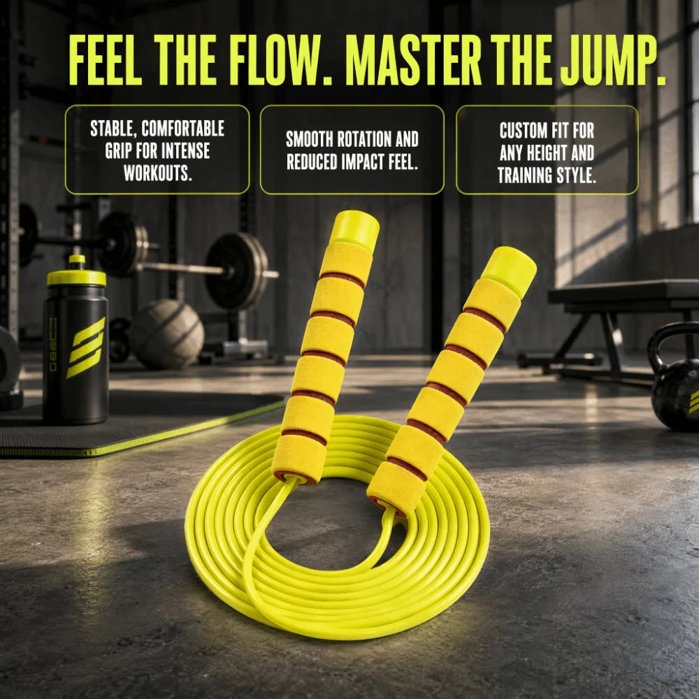 Adjustable Jump Rope with Foam Handles – Lightweight Skipping Rope Fitness Jump Rope Nixie