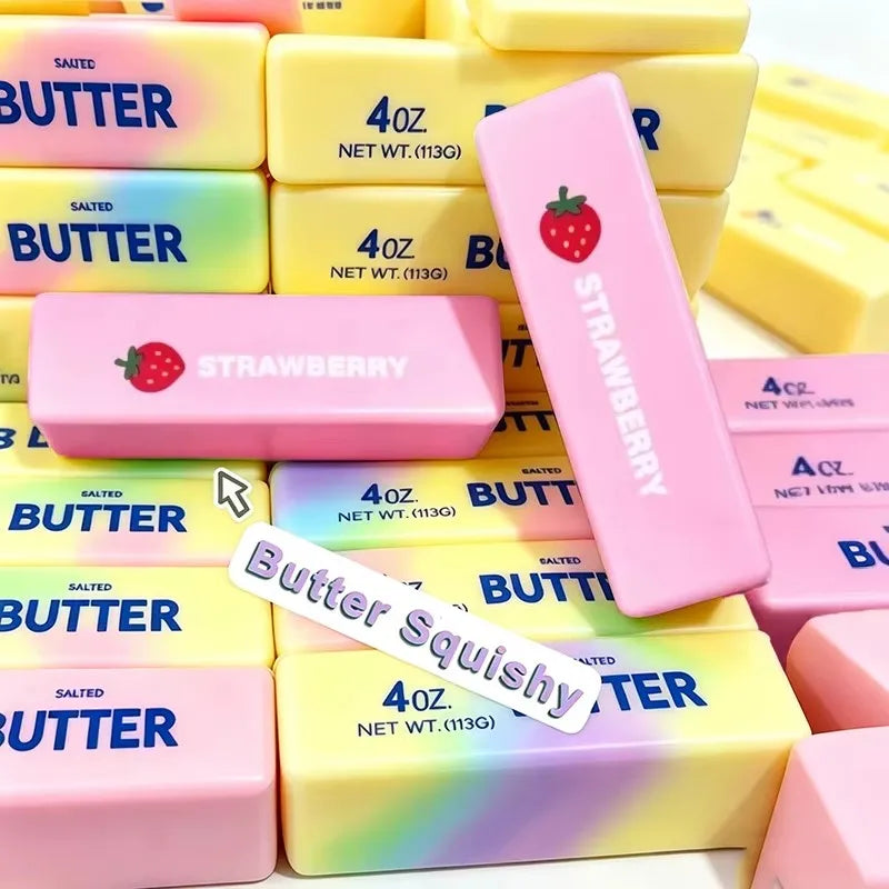 Butter Cheese Stick Squishy Toy – Soft Squeeze Fidget Gadget Squishy Fidget Toy Nixie