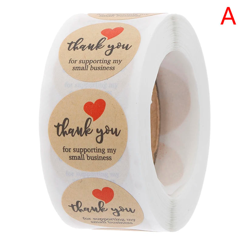 500pcs Thank You Round Stickers – Seal Labels for Packaging Decorative Sticker Labels Nixie A