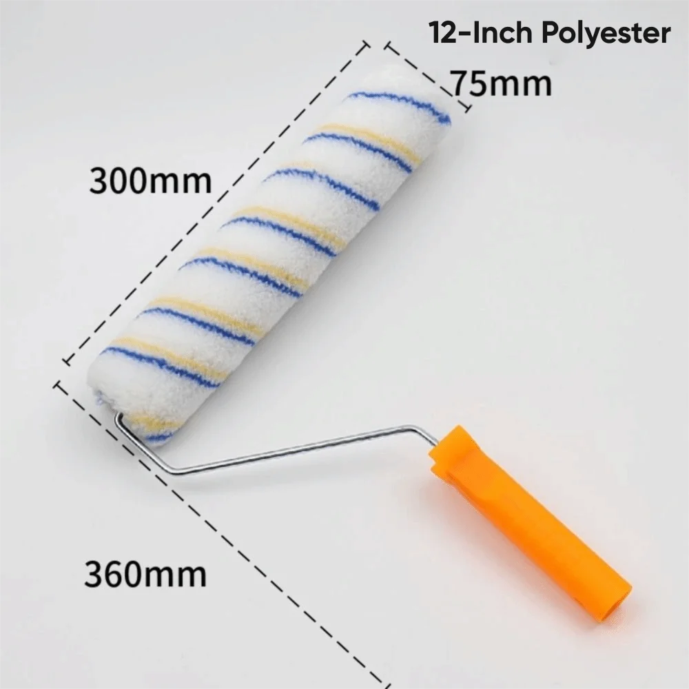 11-Piece Paint Roller Kit 4–12" 360° Rotation Replaceable Heads