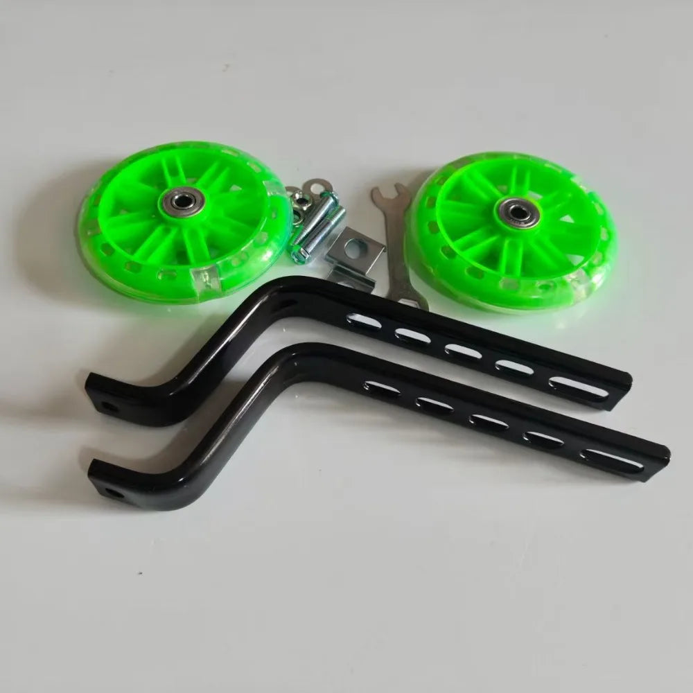 Kids Bike Training Wheels 12-20 Inch Heavy Duty Easy Install Bike Training Wheels Nixie Green