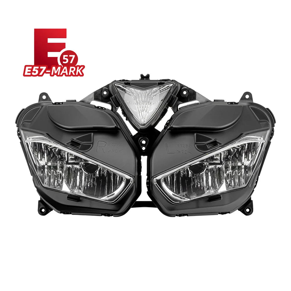 E-MARK LED Headlight Assembly – Yamaha YZF-R3 R25 2015-2018 Motorcycle Headlight Assembly Nixie Clear