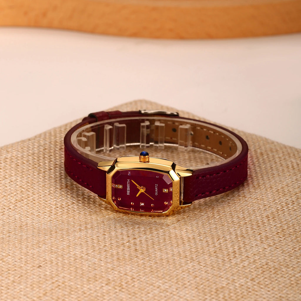 REBIRTH Retro Korean Fashion Leather Quartz Watch | Daily Wear Quartz Fashion Watch Nixie