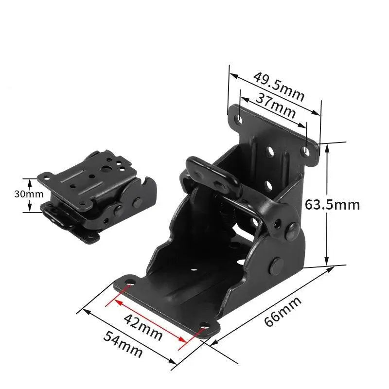 4Pcs Foldable Self-Locking Hinge Brackets for Tables & Beds