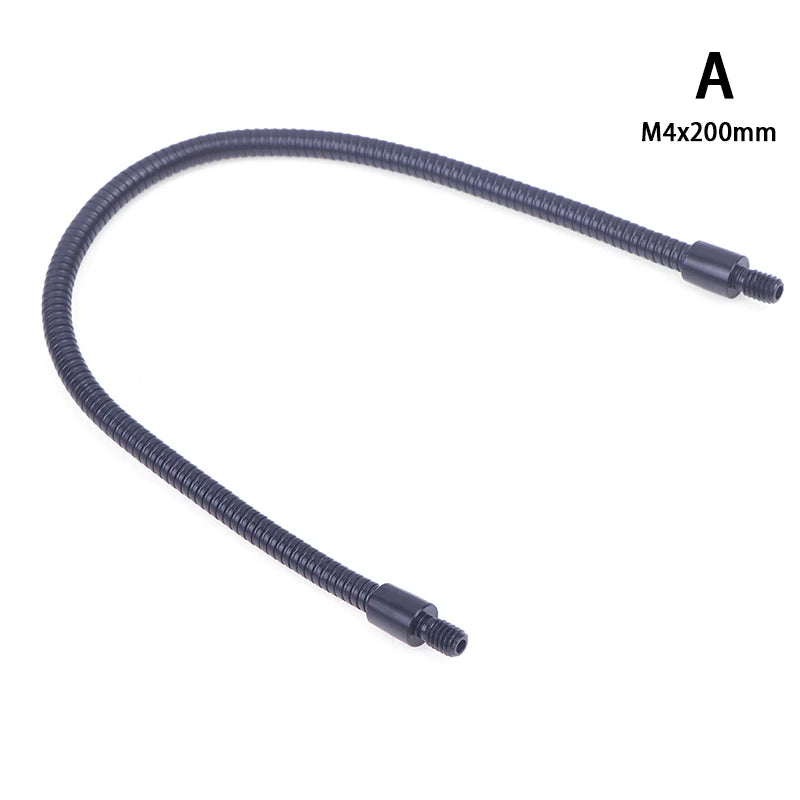 M4 Flexible Gooseneck Microphone Hose – Black & Silver, 10–40cm Gooseneck Microphone Hose Nixie A
