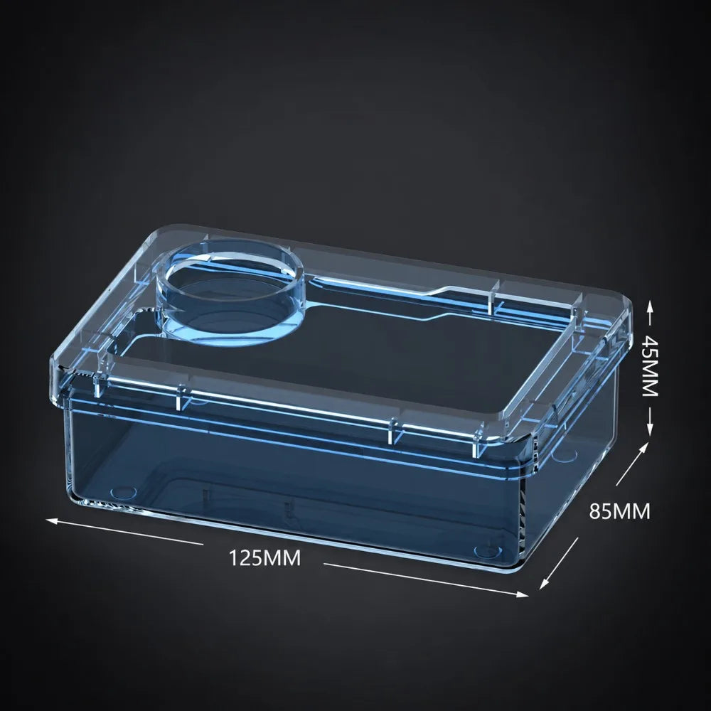 Non-Toxic Reptile Feeder Bowl – Escape-Proof, Easy Clean Reptile Feeder Bowl Nixie Blue-L