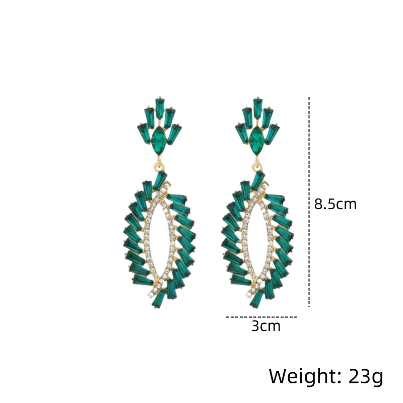 Nixie Gold Plated Rhinestone Drop Earrings for Women