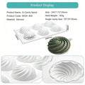 6-Cavity Spiral Silicone Mold for Cake, Mousse & Soap Silicone Baking Mold Nixie 1PC