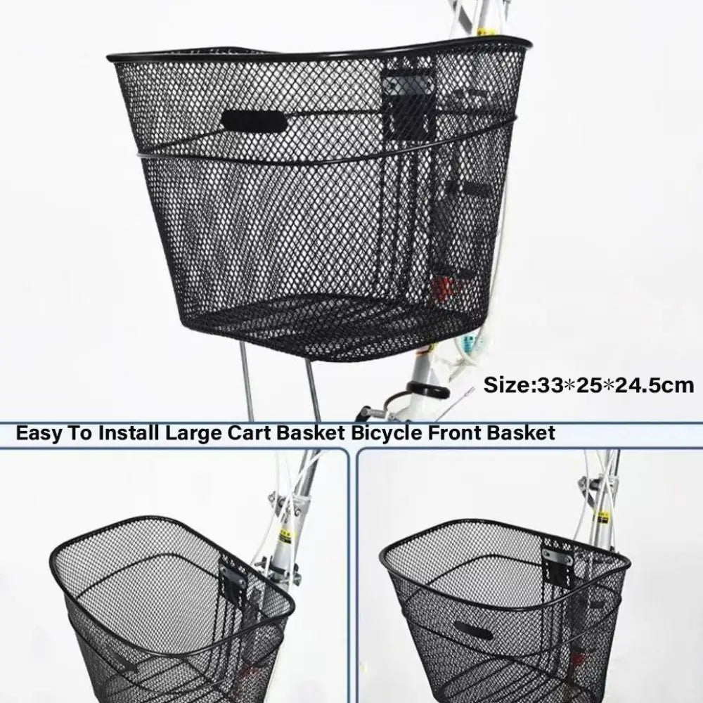 Metal Adjustable Bicycle Basket – Large Front & Rear Bike Basket Bicycle Basket Nixie